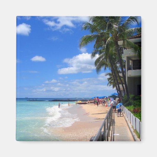 Waikiki Beach, Oahu, Hawaii Magnet (Vorne)