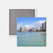 Waikiki Beach, Oahu, Hawaii Magnet (Vorderseite/Rückseite)