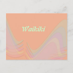 Waikiki Beach Oahu Hawaii Pastell Wings Postkarte