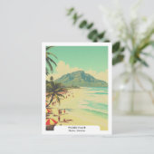 Waikiki Beach, Oahu, Hawaii Retro Travel Postkarte (Stehend Vorderseite)
