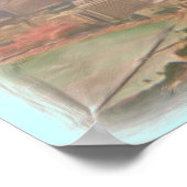 Waikiki Beach Oahu künstlerisches Poster (Ecke)