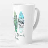 Waikiki Beach Oahu Surfbretter Milchtasse (Rechte Ecke)