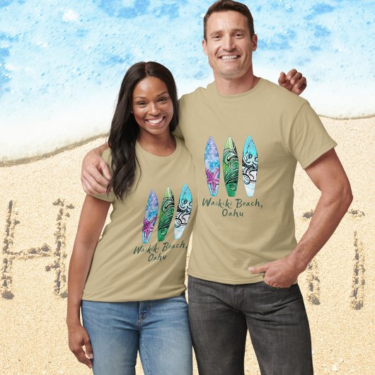 Waikiki Beach Oahu Surfbretter T-Shirt