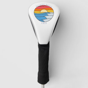 Waikiki Beach Oahu Vintag Beach Sunset Golf Headcover