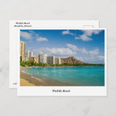 Waikiki Beach Postcard Postkarte (Vorne/Hinten)