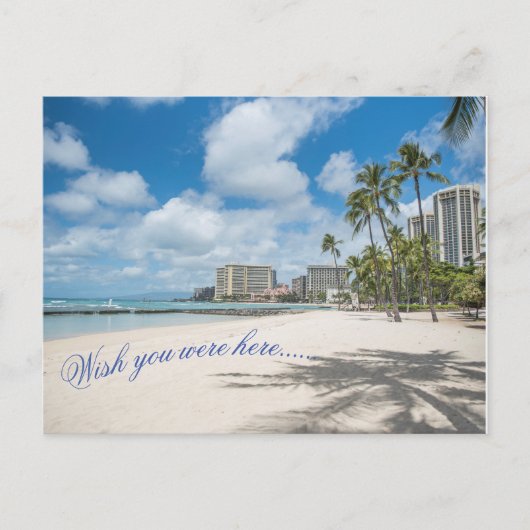 Waikiki Beach Postcard Postkarte (Vorderseite)