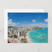 Waikiki Beach Postcard Postkarte (Vorne/Hinten)