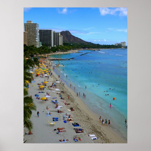 Waikiki Beach Poster (Vorne)
