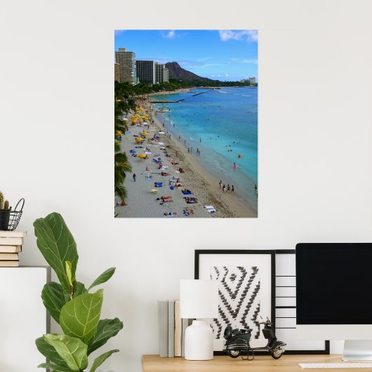 Waikiki Beach Poster (Heimbüro)