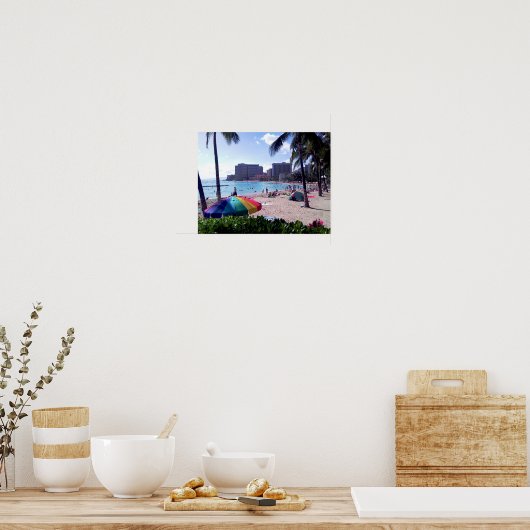 Waikiki Beach Poster Print (Küche)