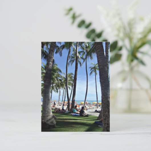 Waikiki Beach Postkarte (Stehend Vorderseite)
