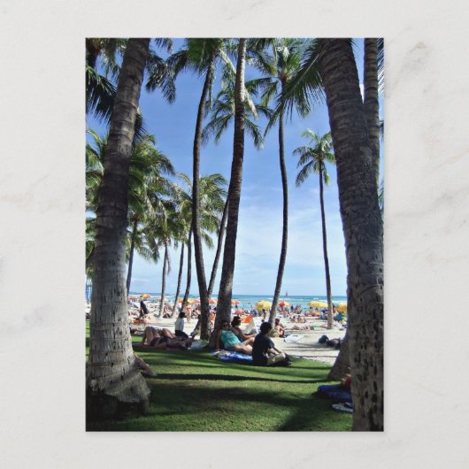 Waikiki Beach Postkarte (Vorderseite)