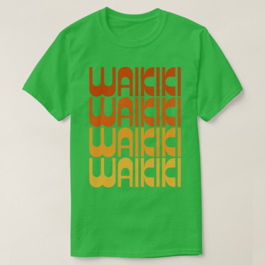 Waikiki Beach Retro TShirt (Design vorne)