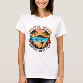Waikiki Beach Retro Vignette T-Shirt (Vorderseite)