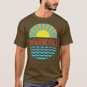 Waikiki Beach Sun and Waves T-Shirt