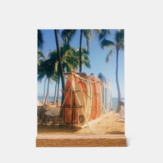 Waikiki Beach Surfboards  Acrylschild (Vorderseite)