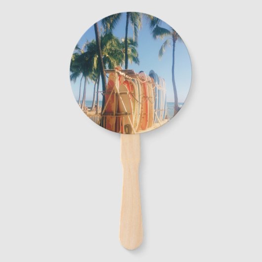 Waikiki Beach Surfboards Fächer (Rückseite)