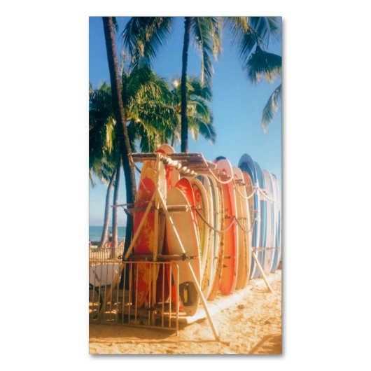 Waikiki Beach Surfboards  Magnetische Visitenkarte (Vorderseite Vertikal)