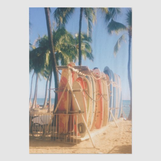 Waikiki Beach Surfboards Seidenpapier (Vorderseite)