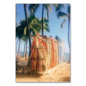 Waikiki Beach Surfboards Tischnummer (Vorderseite)