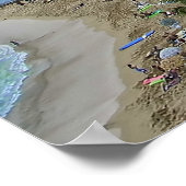 WAIKIKI BEACH und KALAKAUA AVENUE - HAWAII Poster (Ecke)