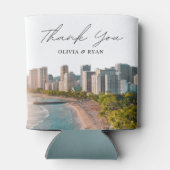 Waikiki Gastgeschenk Hochzeit Custom Hawaii Beach Dosenkühler (Rückseite)