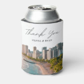 Waikiki Gastgeschenk Hochzeit Custom Hawaii Beach Dosenkühler (Kanne Rückseite)