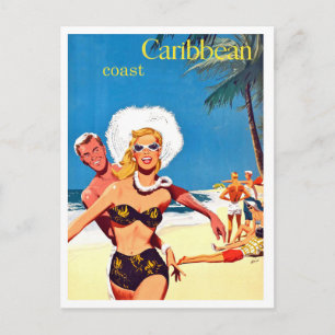 Waikiki, glückliche Jugend auf Urlaub, Vintage-Rei Postkarte