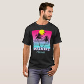 Waikiki Hawaii Aloha Surf Sun Hawaiian Beach Islan T-Shirt (Vorne ganz)