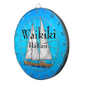 Waikiki Hawaii Dartscheibe (Vorderseite rechts)