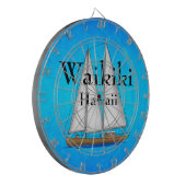 Waikiki Hawaii Dartscheibe (Vorderseite Links)
