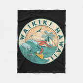 Waikiki Hawaii Fleecedecke (Vorderseite)