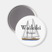 Waikiki Hawaii Magnet (Vorderseite/Rückseite)