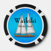 Waikiki Hawaii Pokerchips (Rückseite)