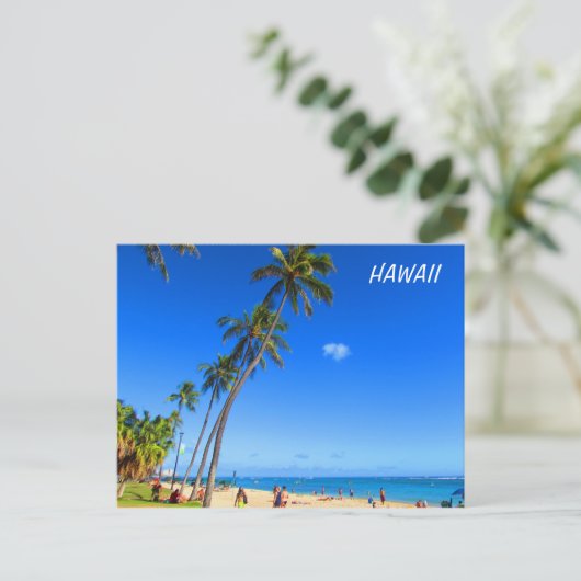 Waikiki Hawaii Postcard Postkarte (Stehend Vorderseite)