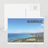 Waikiki, Hawaii Postkarte (Vorne/Hinten)