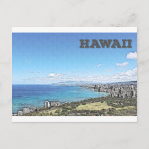 Waikiki, Hawaii Postkarte