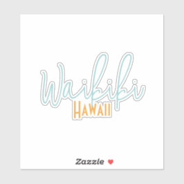 Waikiki, Hawaii-Reiseandenken Aufkleber