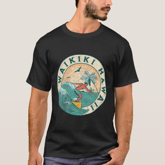 Waikiki Hawaii T-Shirt (Vorderseite)