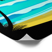 Waikiki Hawaii Travel Poster (Ecke)