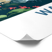 Waikiki Hawaii Travel Print Poster (Ecke)