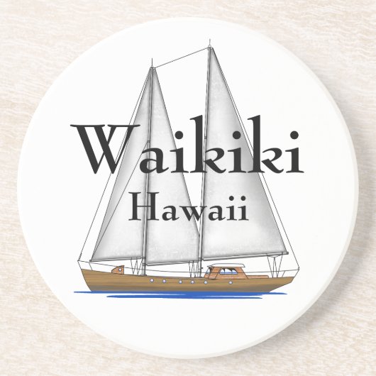 Waikiki Hawaii Untersetzer (Vorne)