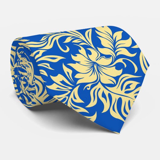 Waikiki Hibiskus-hawaiisches doppelseitiges Krawatte (Gerollt)