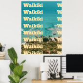Waikiki, Honolulu, Oahu, Hawaii Poster (Heimbüro)