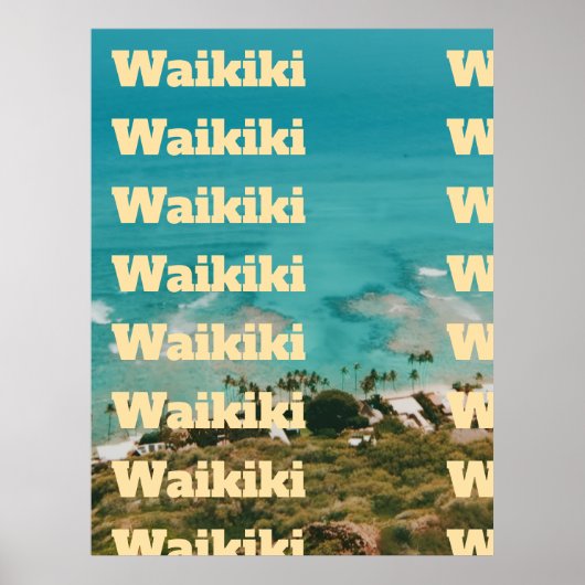 Waikiki, Honolulu, Oahu, Hawaii Poster (Vorne)
