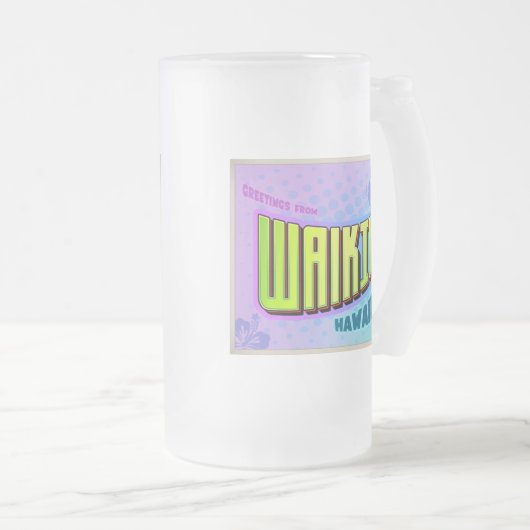 WAIKIKI MATTGLAS BIERGLAS (VorderseiteRechts)