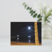 Waikiki Moonrise Postcard Postkarte (Stehend Vorderseite)