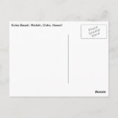 Waikiki Moonrise Postcard Postkarte (Rückseite)