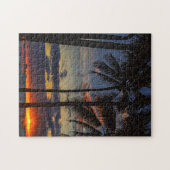 Waikiki Palm Sunset Puzzle (Horizontal)