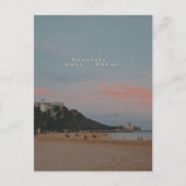 Waikiki Pastel Sunset Postkarte (Vorderseite)